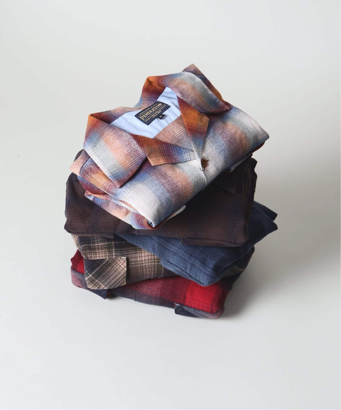 ペンドルトン 別注コットンシャギー オープンカラーシャツ （ネイビー）Mサイズ PENDLETON / ペンドルトン 別注コットンシャギー オープンカラー