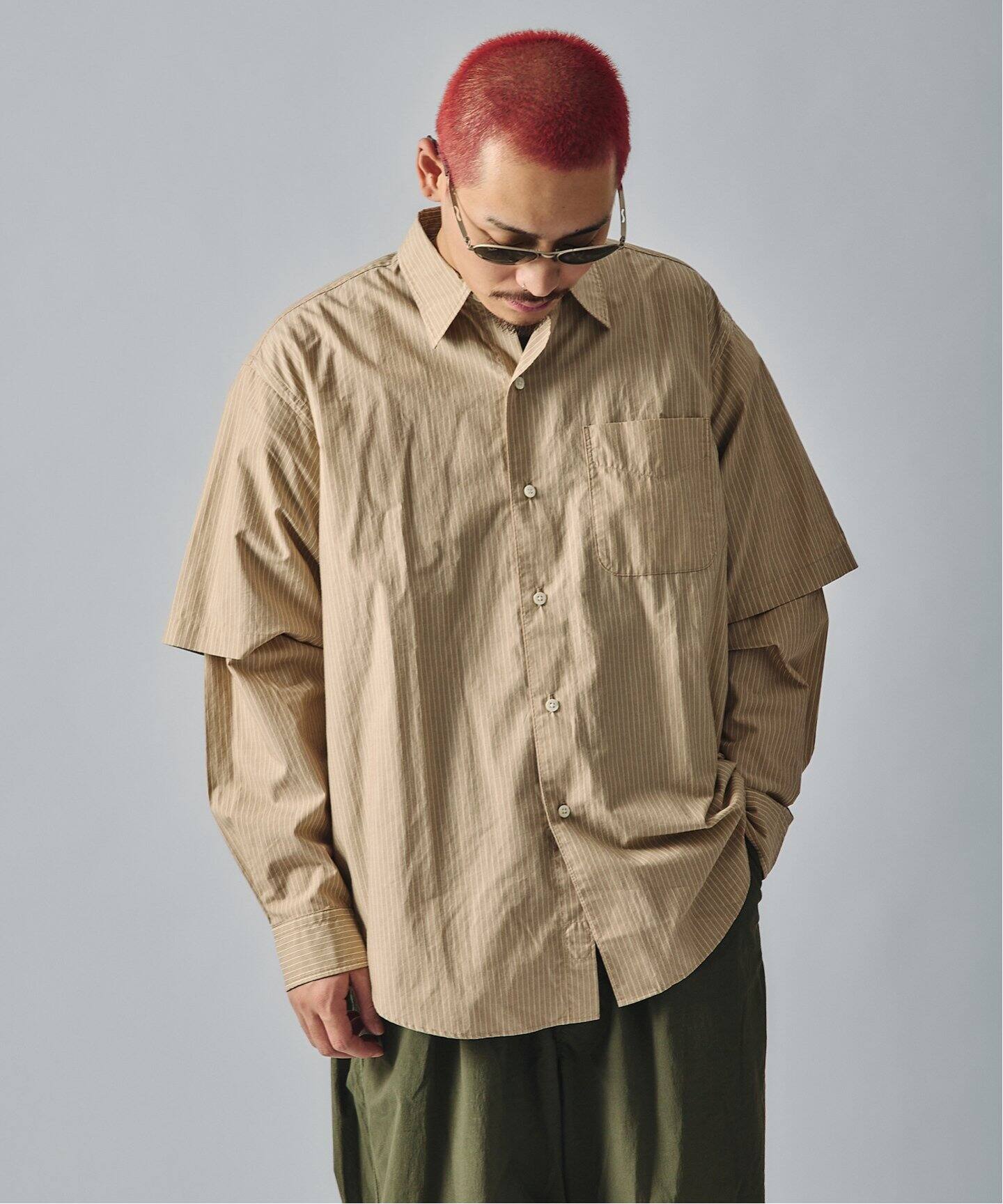 2025今季新品フレームワーク　完売キャプラコットンガーメントダイシャツブラウン セール】ボリュームギャザーブラウス（シャツ/ブラウス）｜FRAMeWORK