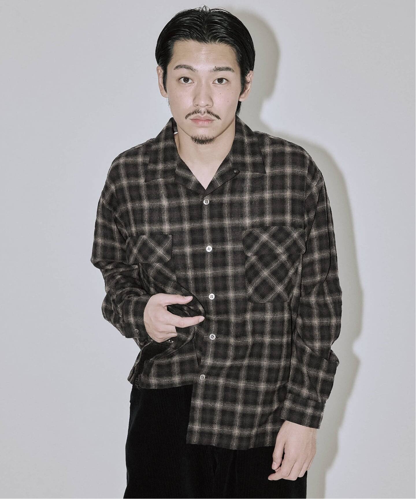 Stead / ライト ウール オンブレー チェック シャツ（シャツ／ブラウス