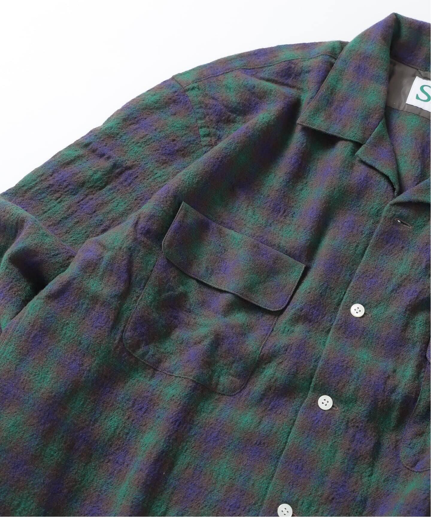 Stead / ライト ウール オンブレー チェック シャツ（シャツ／ブラウス