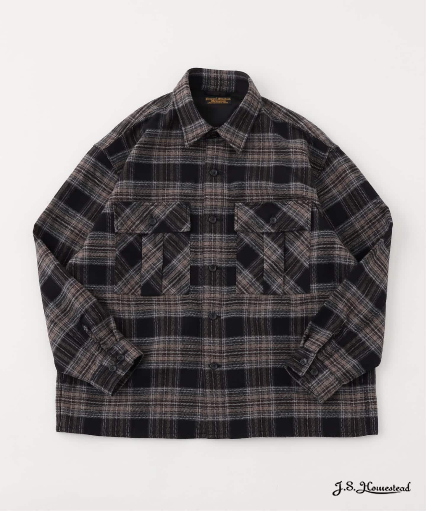 J.S.Homestead / C/W/P チェック ミリタリー シャツ（シャツ／ブラウス