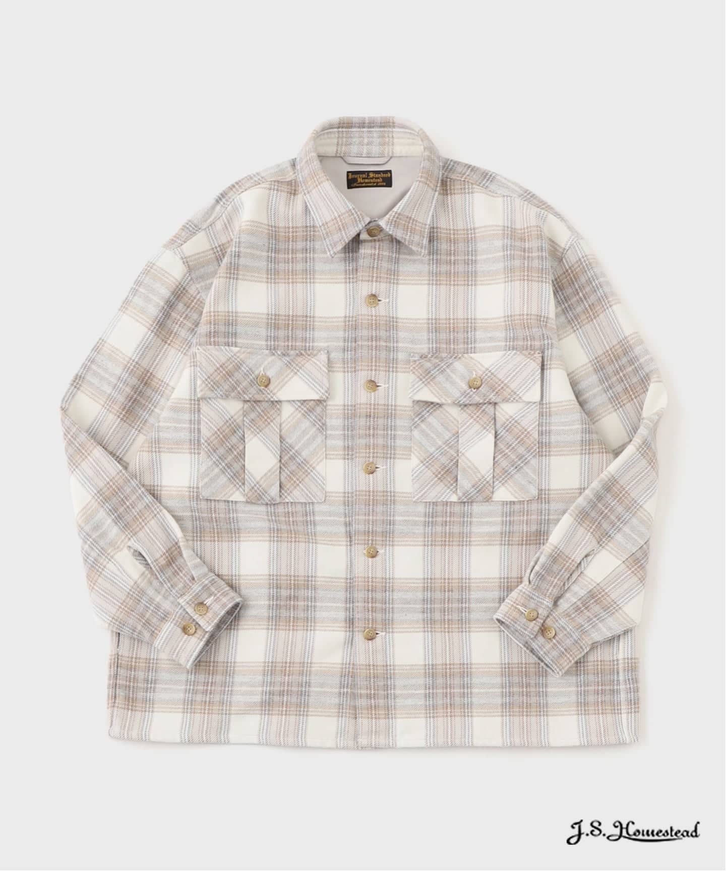 J.S.Homestead / C/W/P チェック ミリタリー シャツ（シャツ／ブラウス