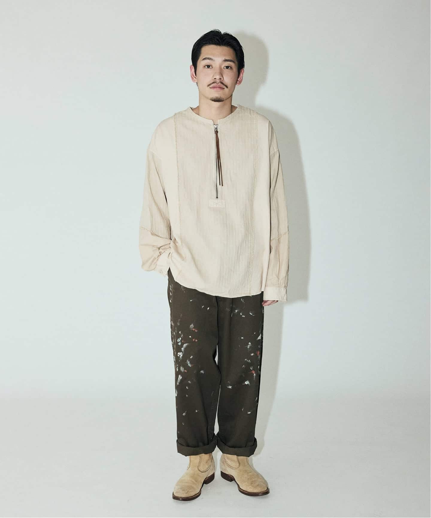 J．S．ホームステッド（J．S．stead）/J．S．stead / バリアス クロス ジップ シャツ J.S.Homestead / バリアス クロス ジップ シャツ（シャツ／ブラウス