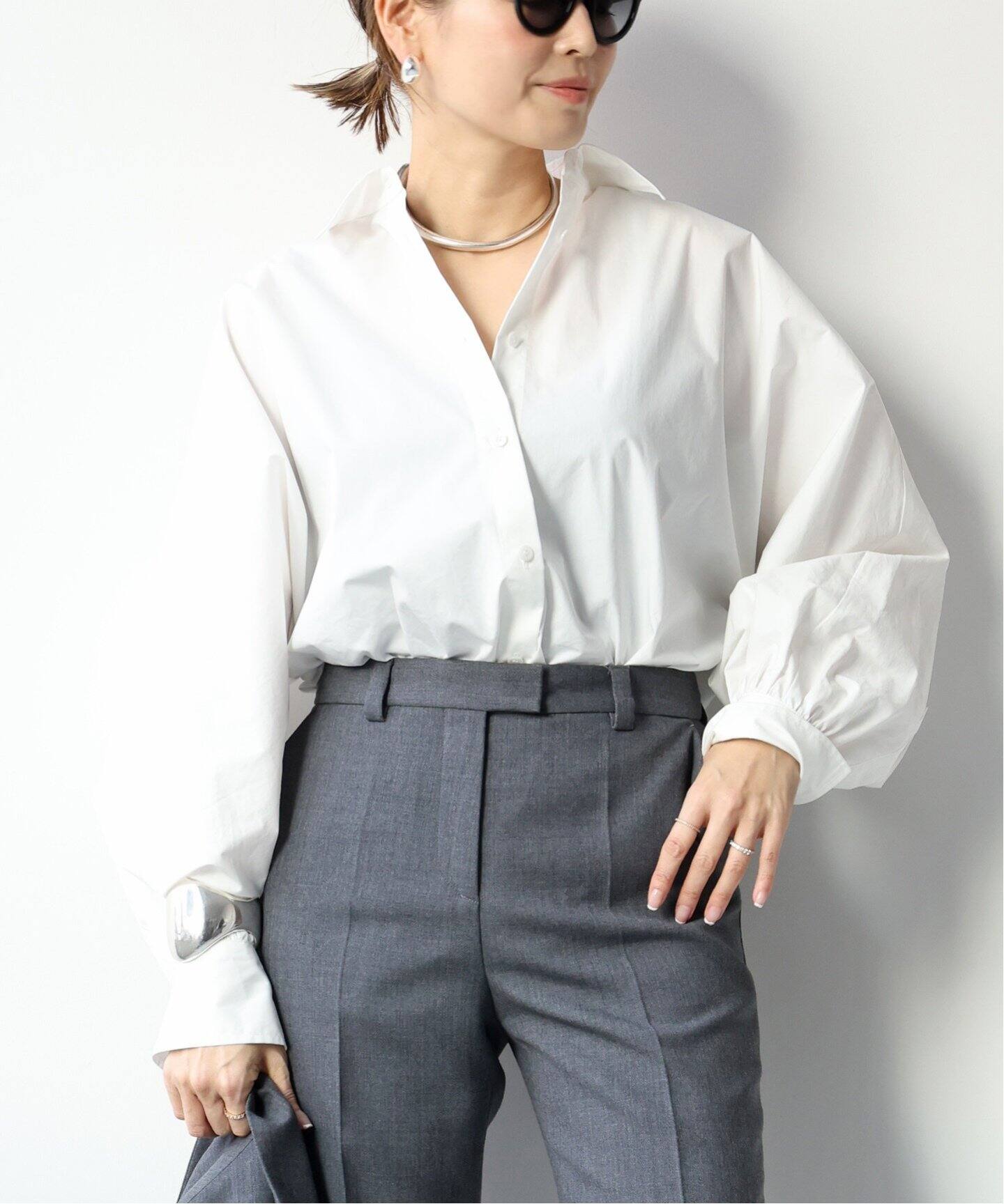 CELERI バルーンスリーブ シャツ（シャツ／ブラウス）｜Deuxieme  