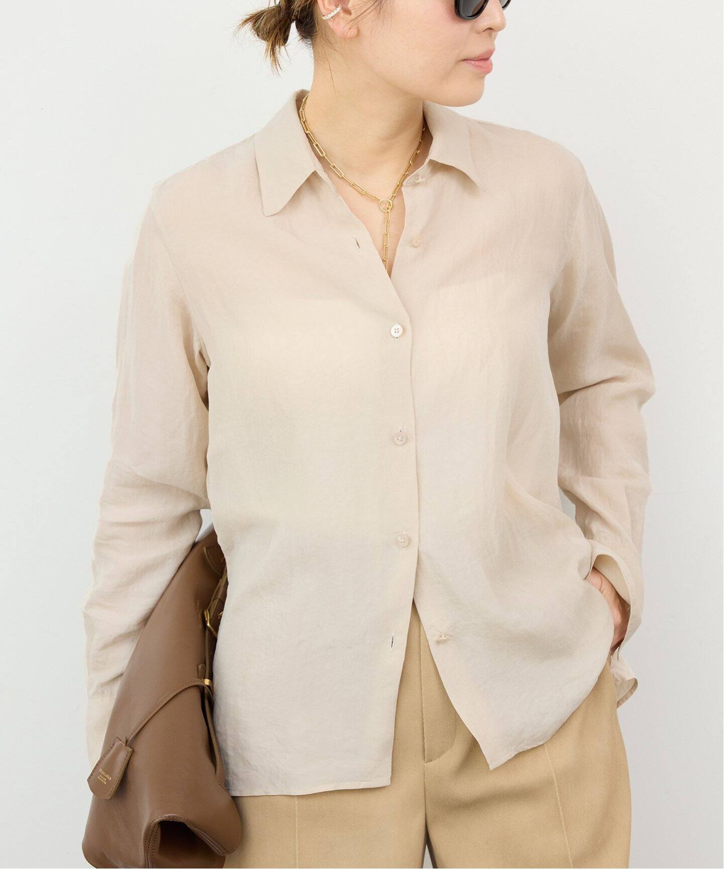 Deuxieme Classe ドゥーズィエムクラス ベージュシャツ （BIO WASH  