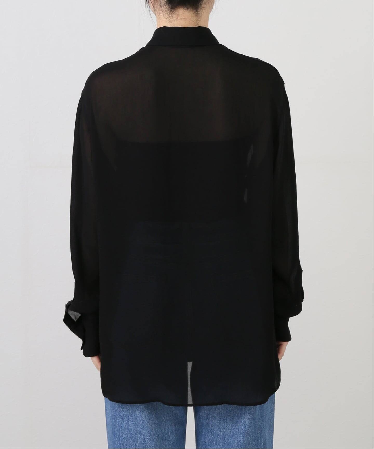 新品タグ付ドゥーズィエムクラス　トリアセシフォンシャツ　シアーシャツ 新品タグ付ドゥーズィエムクラス トリアセシフォンシャツ シアーシャツ