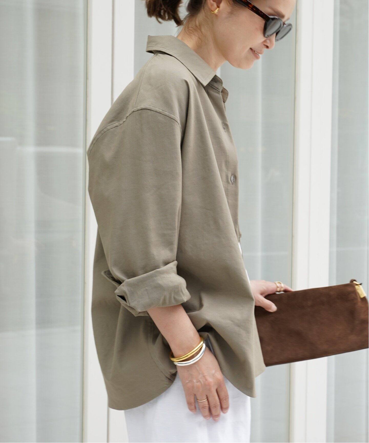 STRETCH TWILL CACHE シャツ（シャツ／ブラウス）｜Deuxieme Classe 