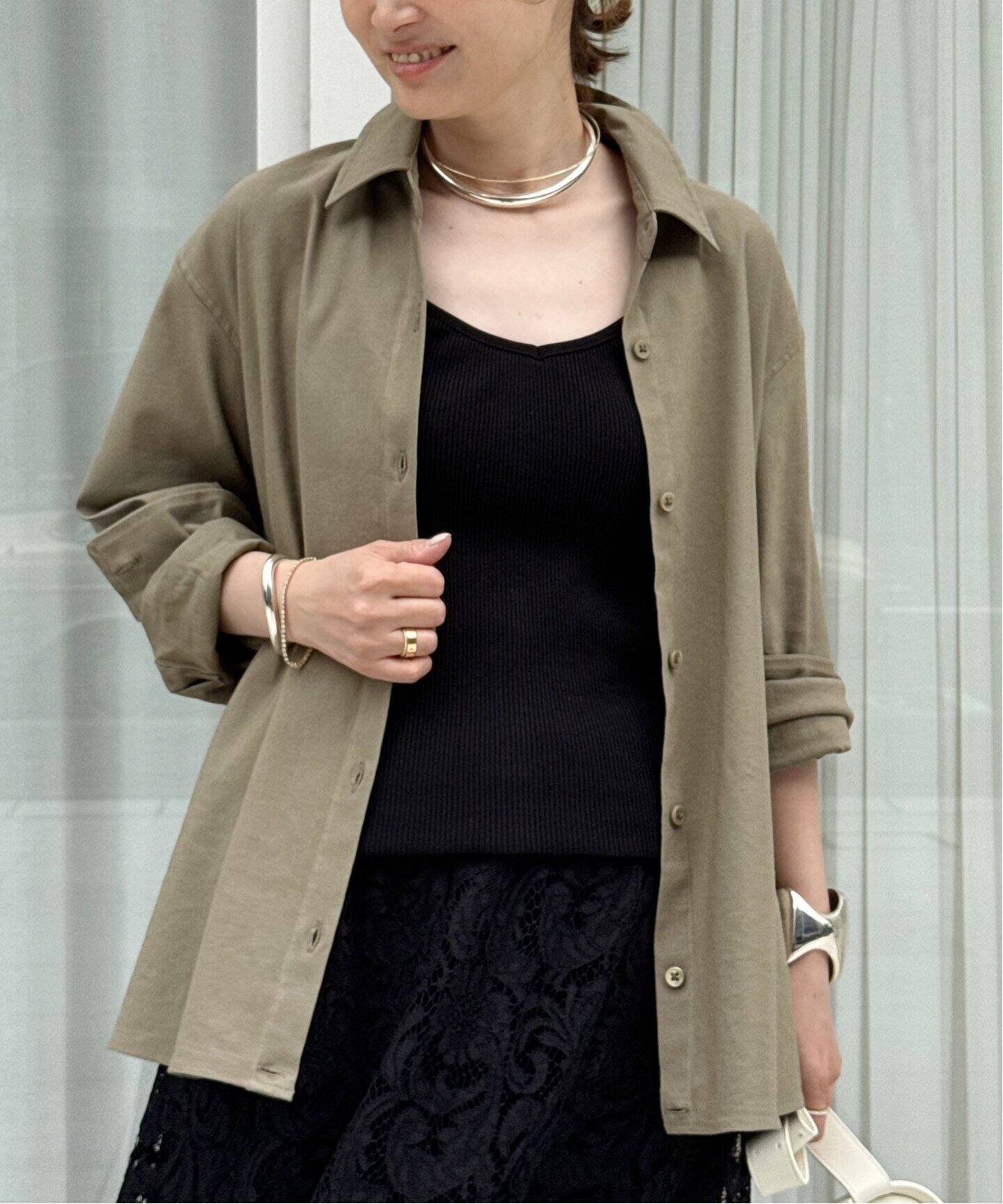 STRETCH TWILL CACHE シャツ（シャツ／ブラウス）｜Deuxieme Classe 