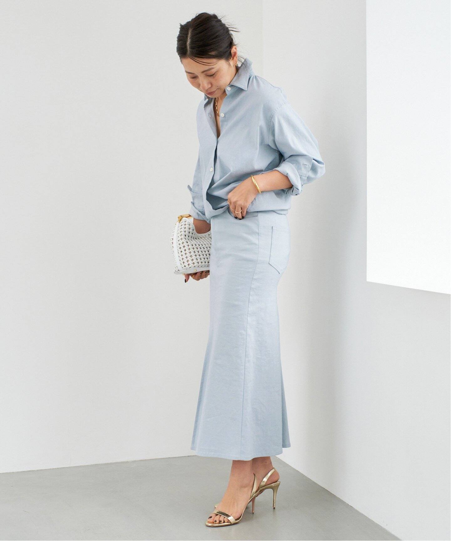 STRETCH TWILL CACHE シャツ（シャツ／ブラウス）｜Deuxieme