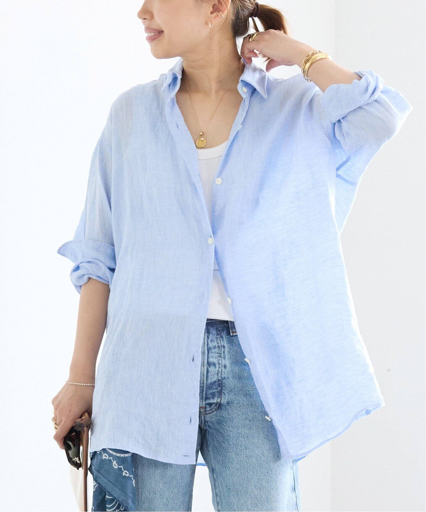 追加 LINEN WASH CACHE シャツ（シャツ／ブラウス）｜Deuxieme