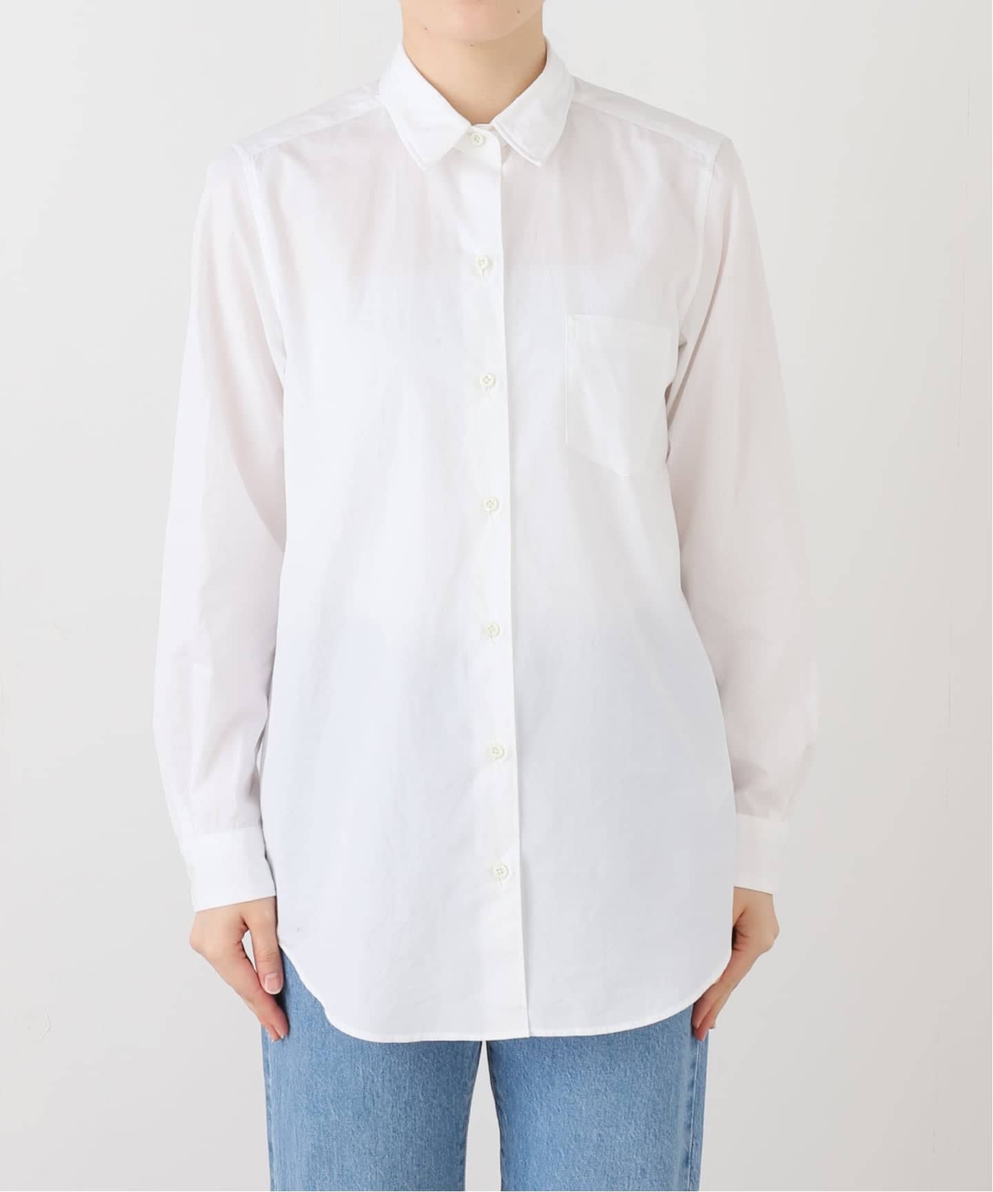 美品♪ドゥーズィエムクラス 24ss ワイヤーウォッシュシャツ 白 F sk6 美品♪ドゥーズィエムクラス 24ss ワイヤーウォッシュシャツ 白