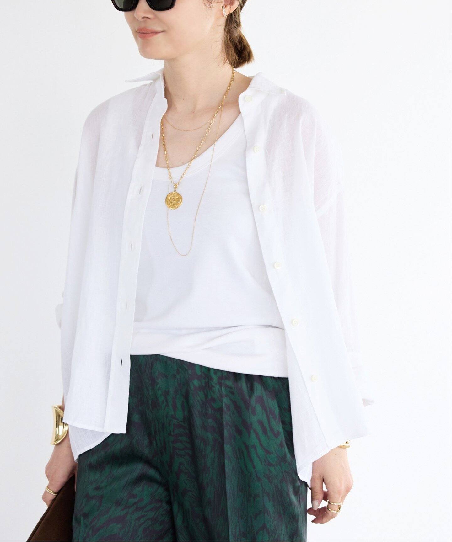 美品*ドゥーズィエムクラスEVERYDAY I LIKE.リネンシャツ白2023 