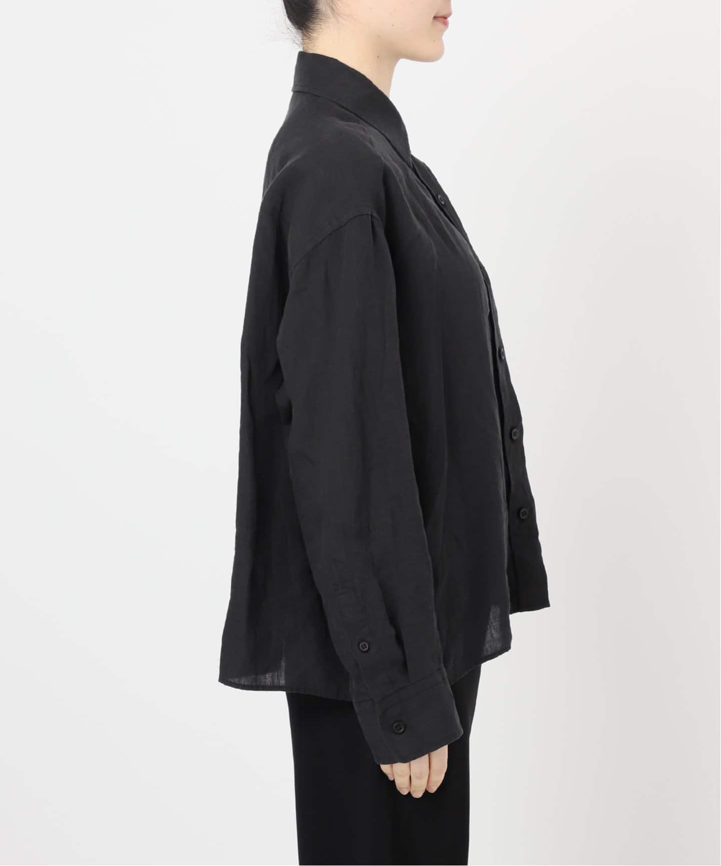 新品未使用 Deuxieme Classe Linen シャツ ブラック Linen シャツ（シャツ／ブラウス）｜Deuxieme Classe