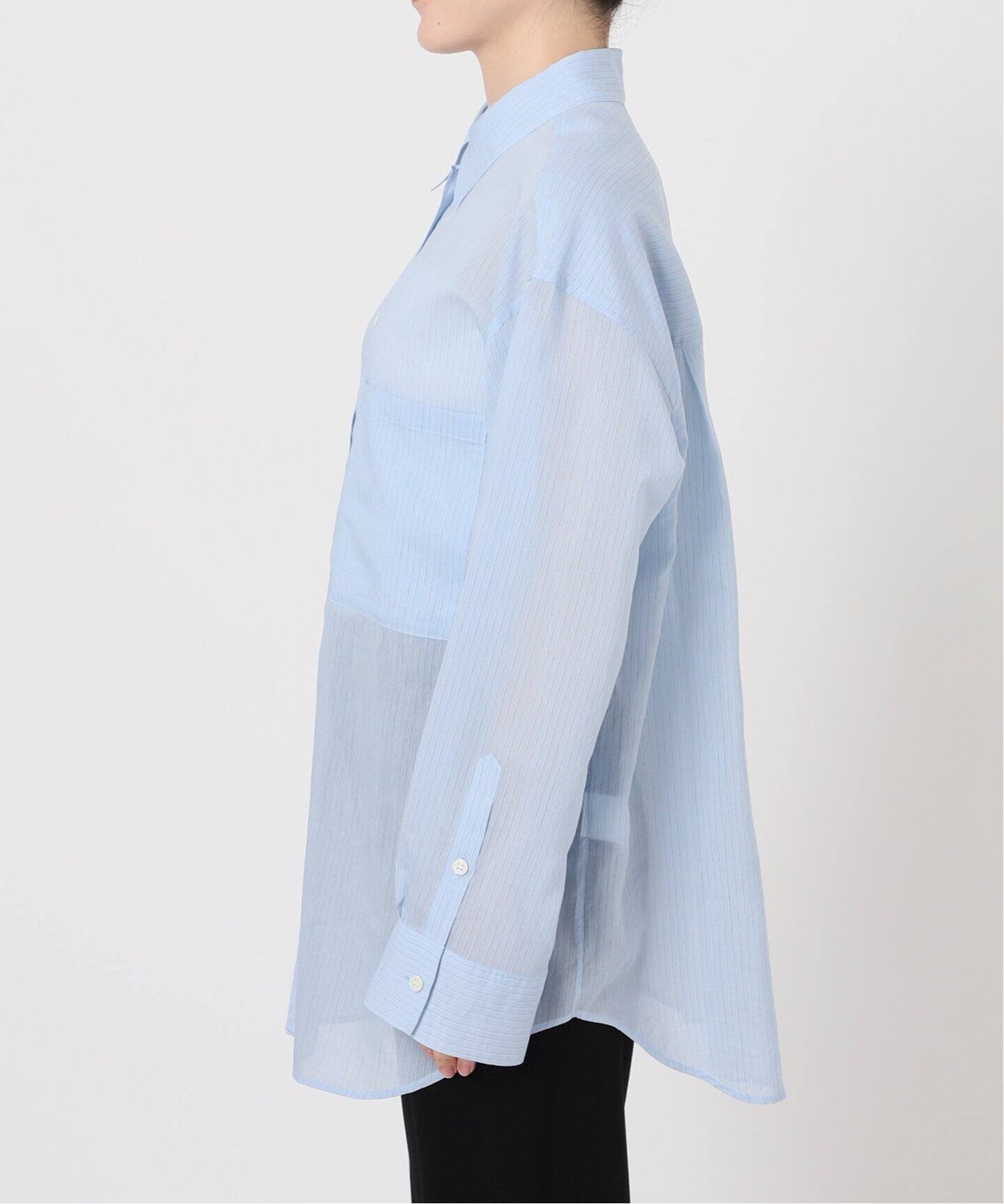 【Deuxieme Classe】Sheer ストライプ シャツ 今季新品未使用Deuxieme Classe・*Sheer ストライプシャツ