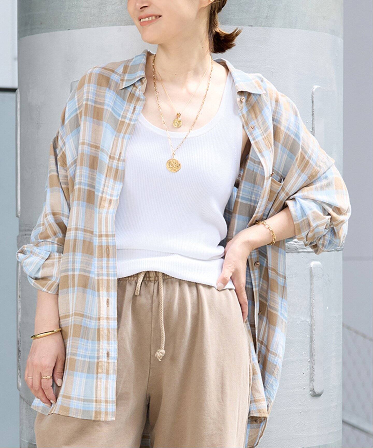 Vi/Li Check Wash シャツ（シャツ／ブラウス）｜Deuxieme Classe  