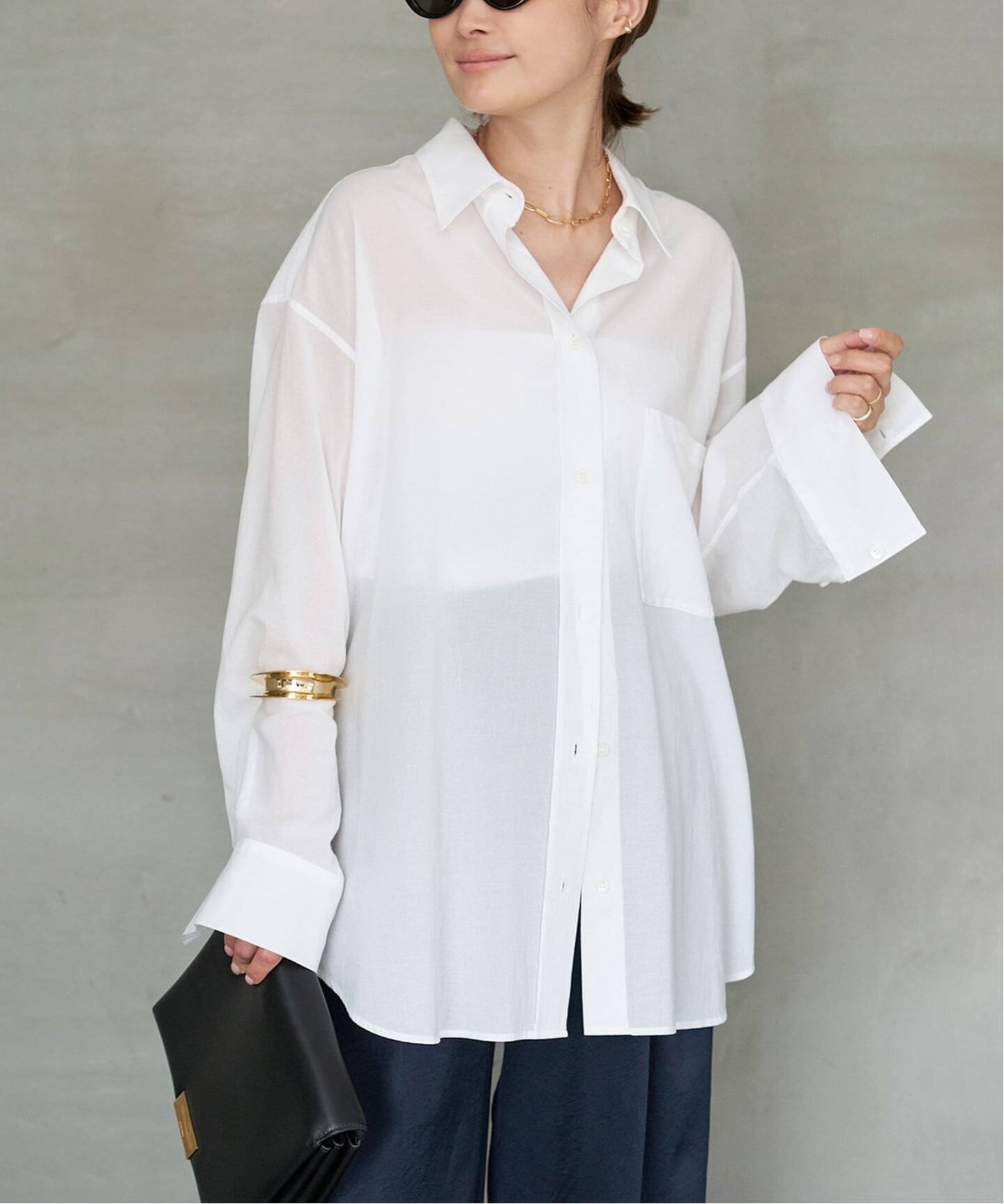 Cotton Sheer Wash シャツ（シャツ／ブラウス）｜Deuxieme