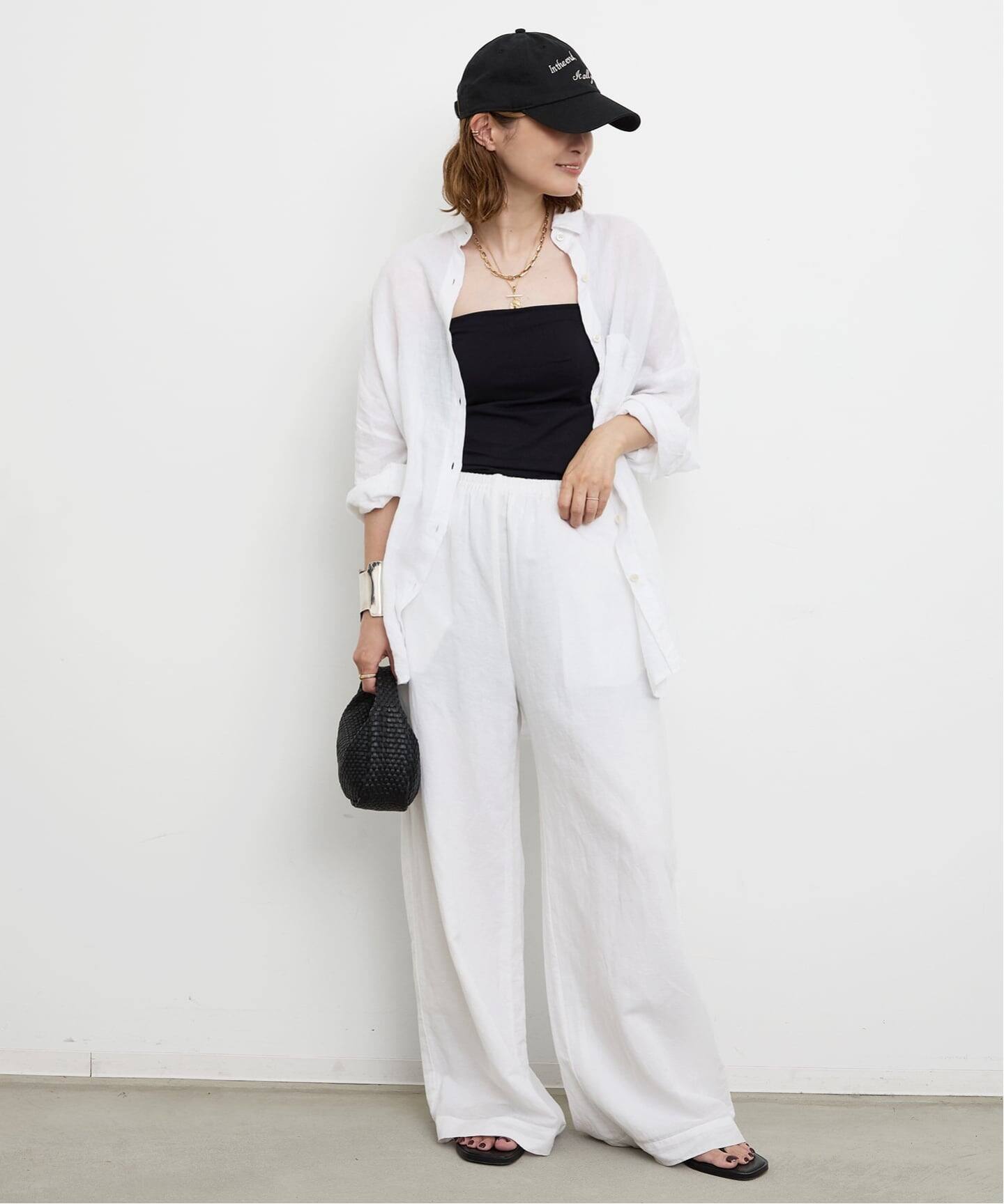 ドゥーズィエムクラス WIDE LINEN シャツ リネン 麻 長袖 白 uw6 New Linen ワイドシャツ（シャツ／ブラウス）｜Deuxieme Classe