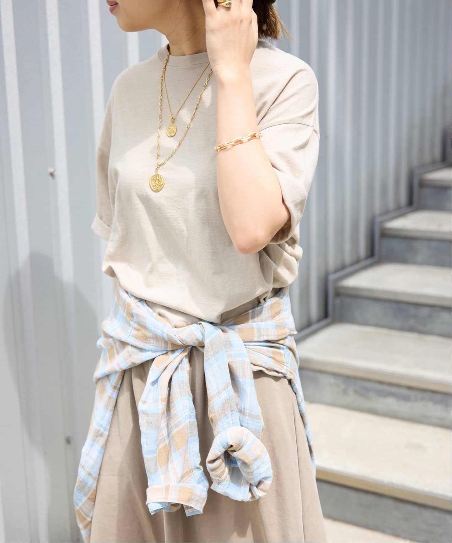 ドゥーズィエムクラス　Vi/Li Check Wash シャツ 予約》追加 Vi/Li Check Wash シャツ（シャツ／ブラウス