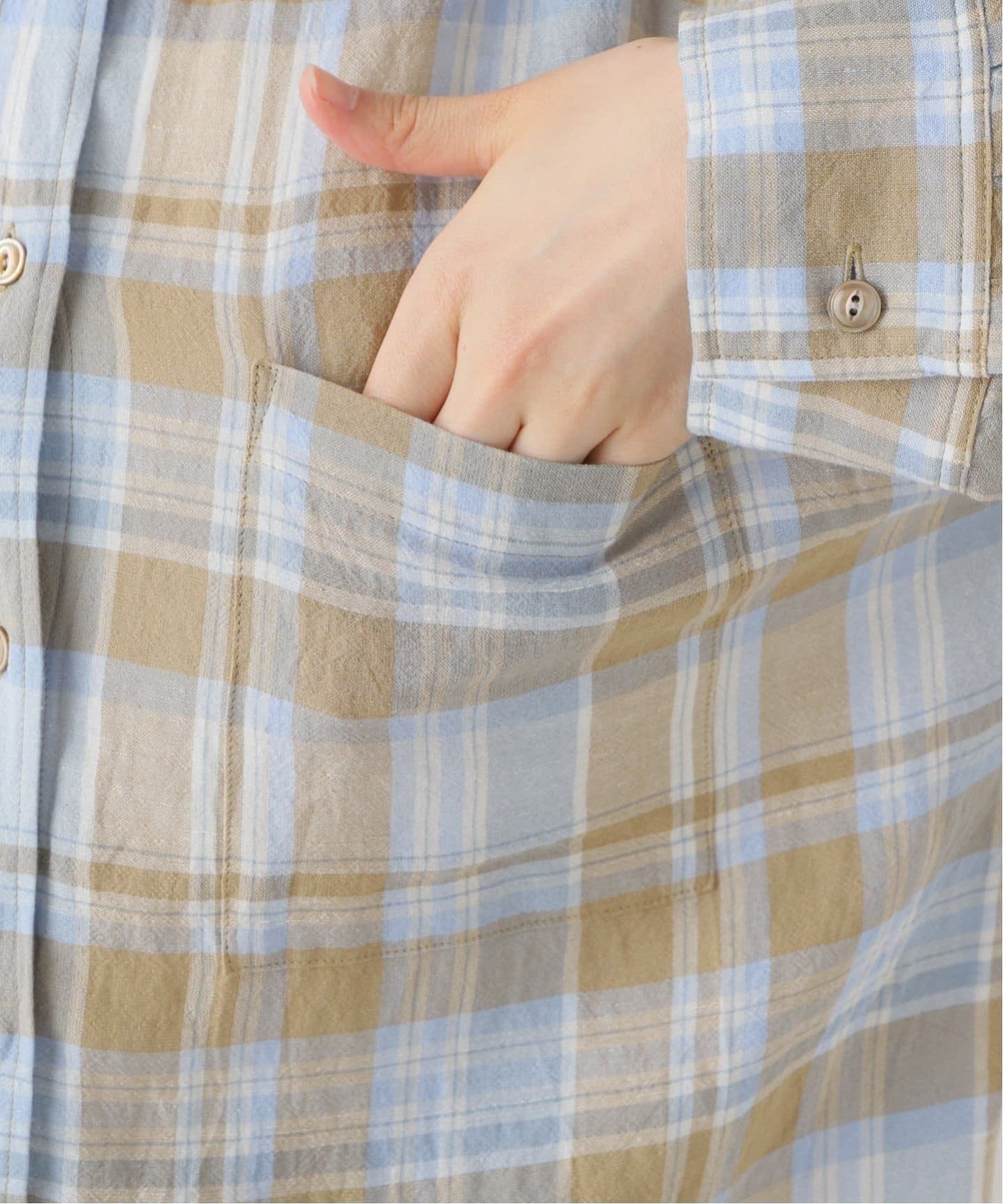 ドゥーズィエムクラス　Vi/Li Check Wash シャツ 追加 Vi/Li Check Wash シャツ（シャツ/ブラウス）｜Deuxieme