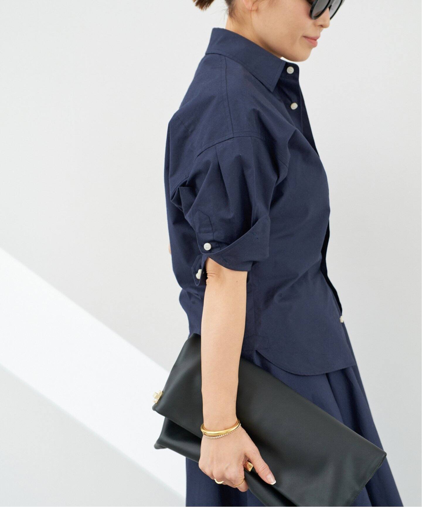 マディソンブルー メッセージシャツ ブラウス 長袖 ボタンダウン 2 M  