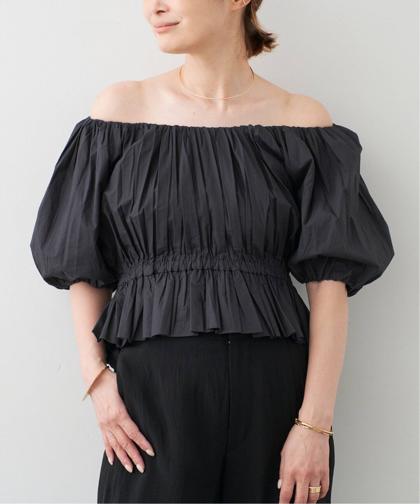 MERLETTE/マーレット】Scoop Neck Blouse（シャツ／ブラウス 