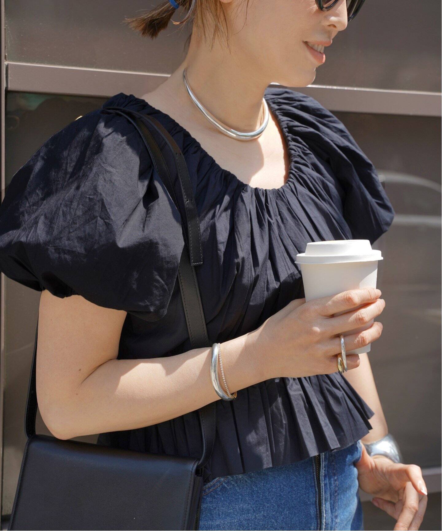 MERLETTE/マーレット】Scoop Neck Blouse（シャツ／ブラウス 