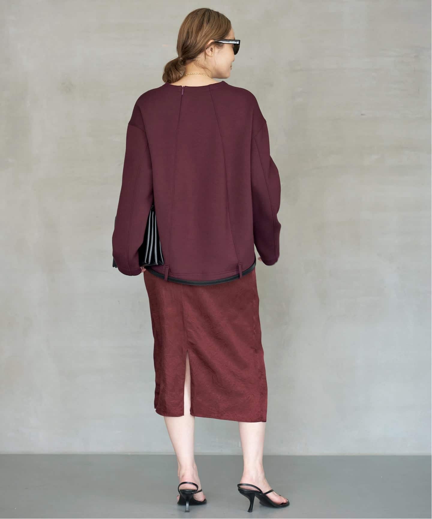 TIBI/ティビ】BONDED VISCOSE EASY VNECK（シャツ／ブラウス