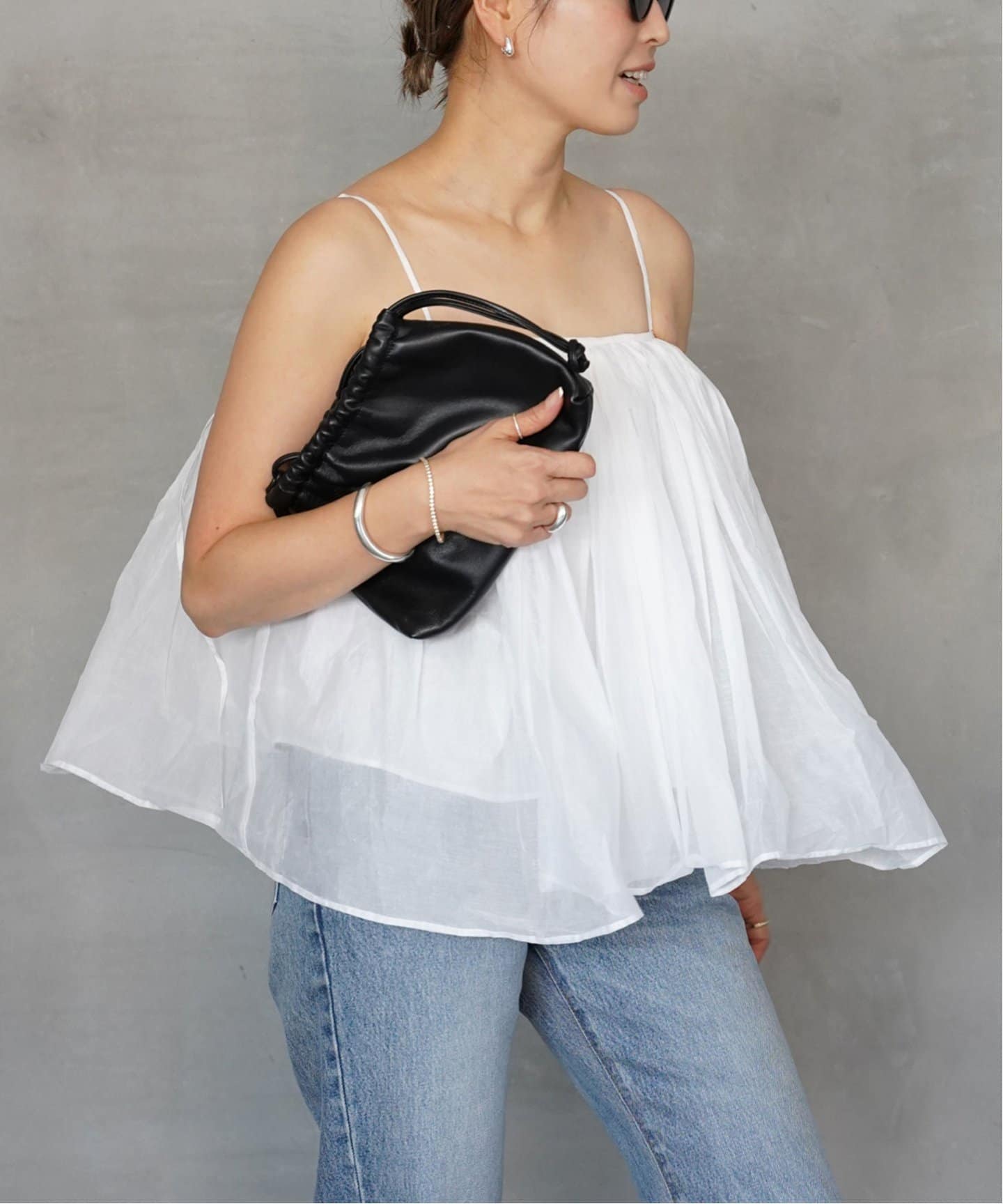 新品✨【MARILYN MOON/マリリンムーン】 ドゥーズィエムクラス 別注 MARILYN MOON/マリリンムーン】dramatic cami Blouse（シャツ