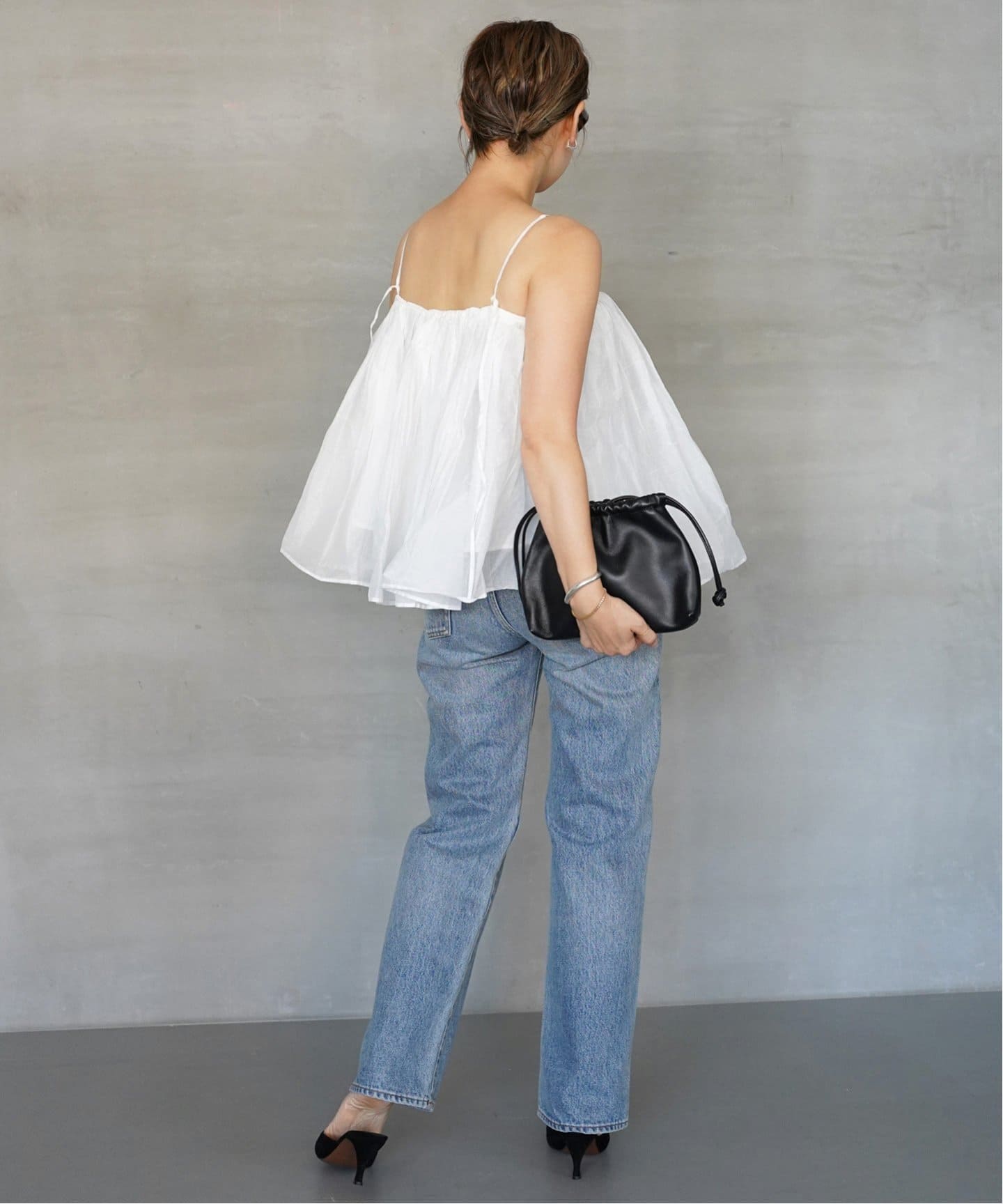 ドゥーズィエムクラス☆別注マリリンムーン MARILYN MOON/マリリンムーン】dramatic cami Blouse（シャツ
