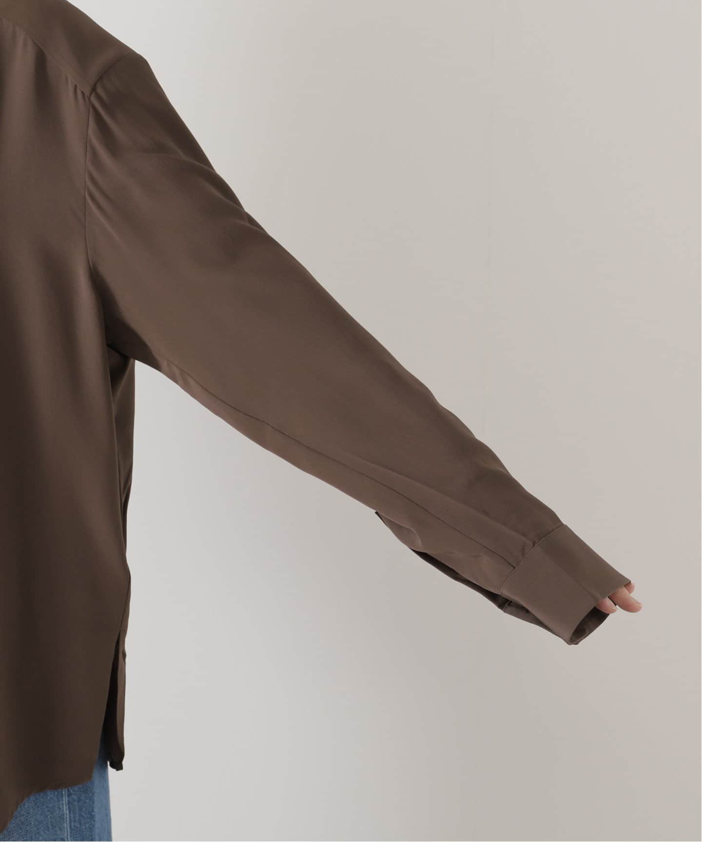 MATTEAU/マトー】LONG SLEEVE SILK SHIRT（シャツ／ブラウス