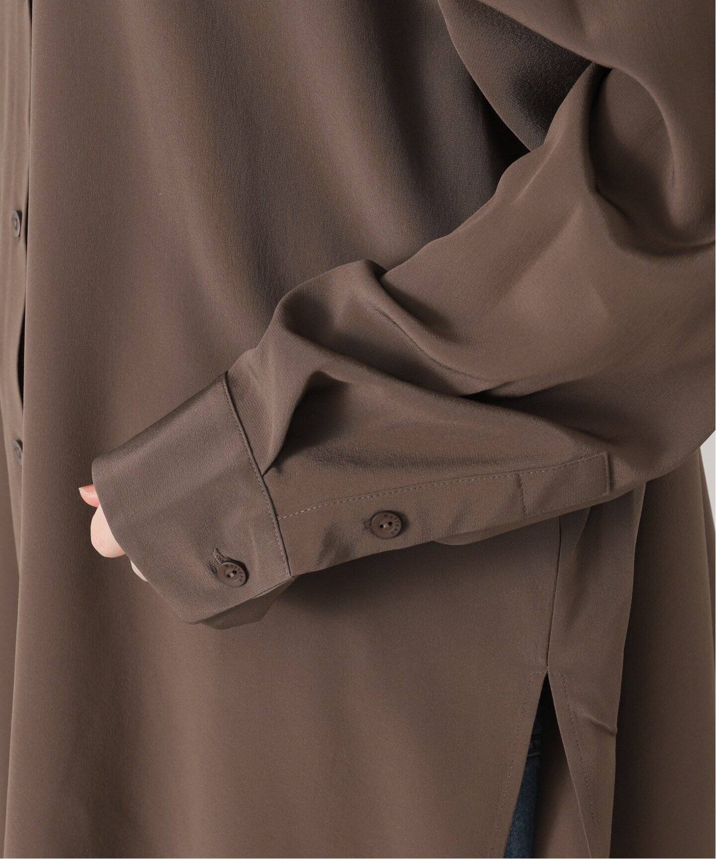 MATTEAU/マトー】LONG SLEEVE SILK SHIRT（シャツ／ブラウス