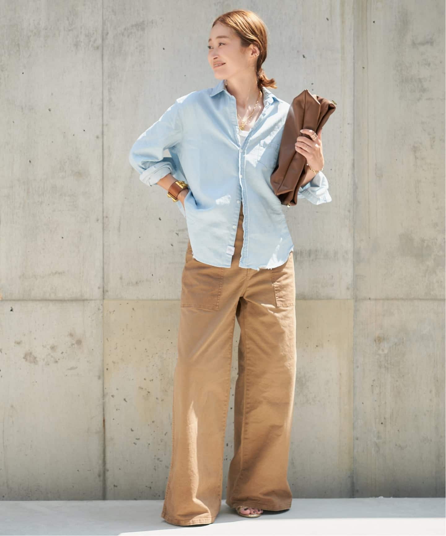 美品♪フランク&アイリーン　コットンボイル　ドゥーズィエムクラス取扱　グレー FRANK&EILEEN/フランクアンドアイリーン】SHIRLEY ITALIAN