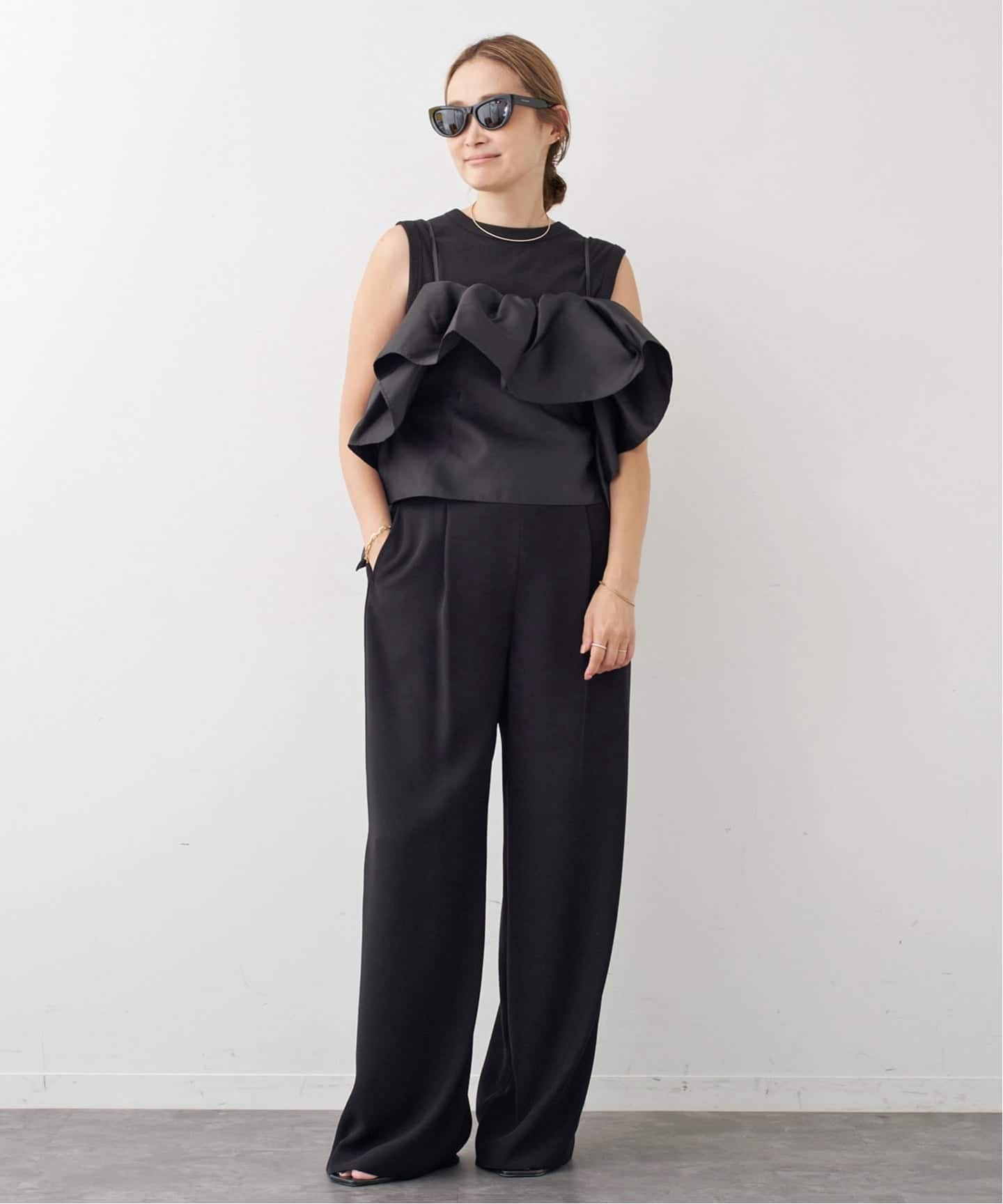 MARQUES ALMEIDA/マルケスアルメイダ】FRONT FRILL TOP（シャツ