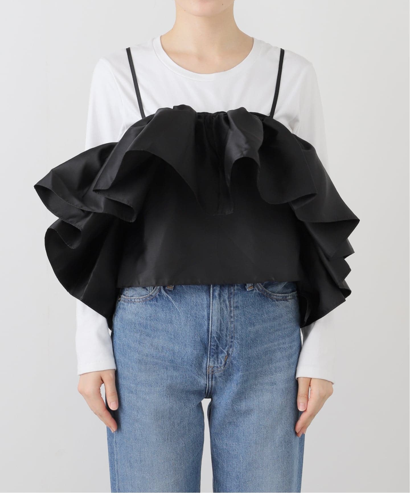 MARQUES ALMEIDA/マルケスアルメイダ】FRONT FRILL TOP（シャツ