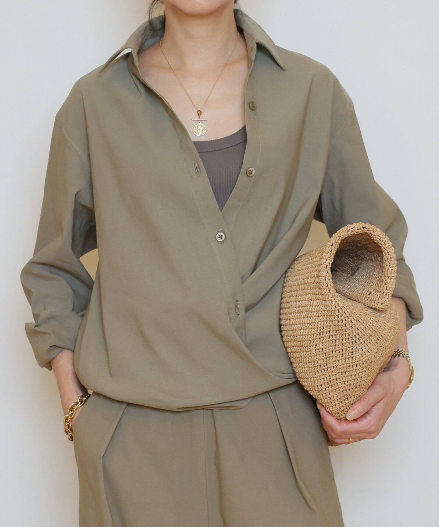 STRETCH TWILL CACHE シャツ（シャツ／ブラウス）｜MUSE de Deuxieme 
