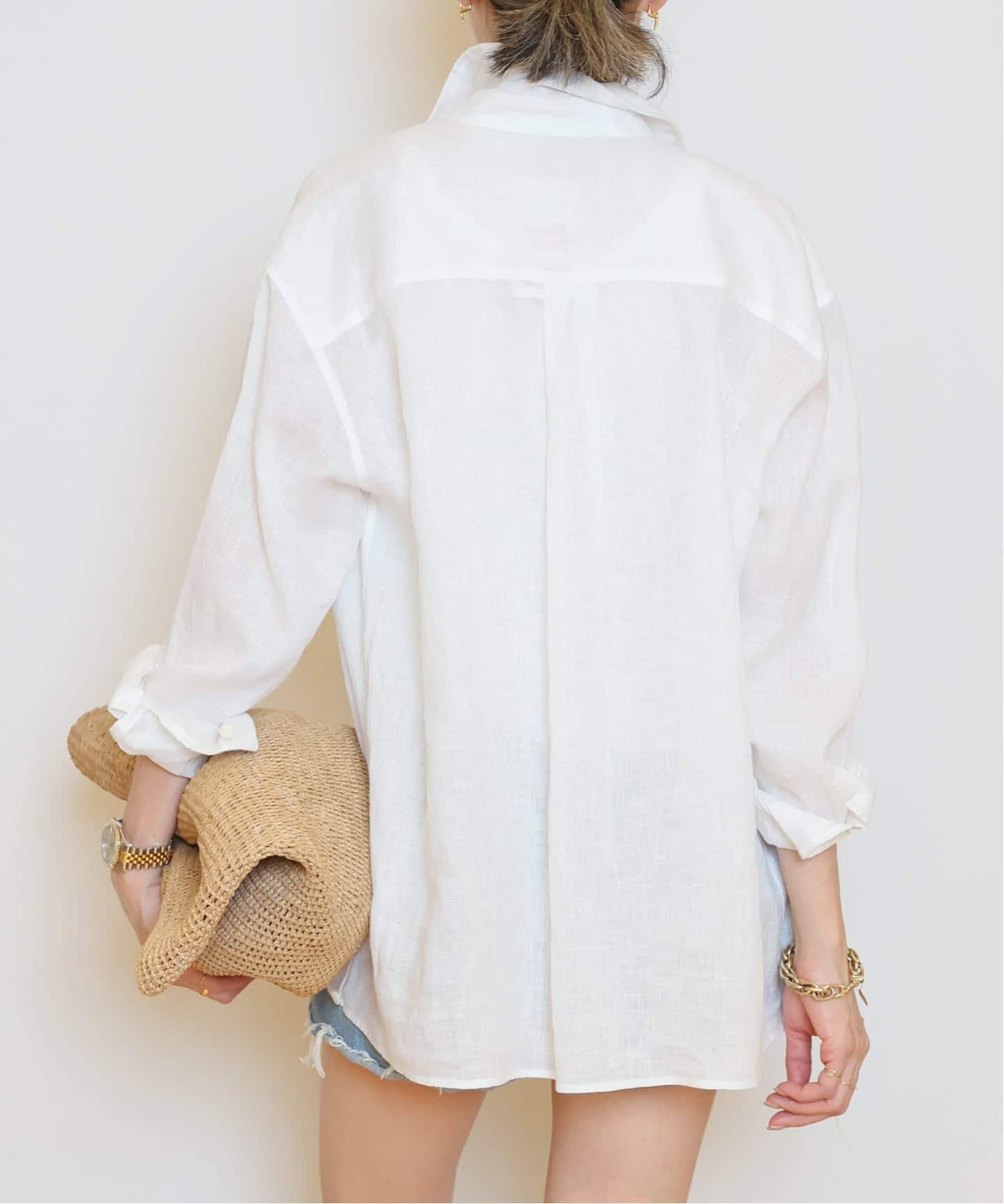LINEN WASH CACHE シャツ（シャツ／ブラウス）｜MUSE de