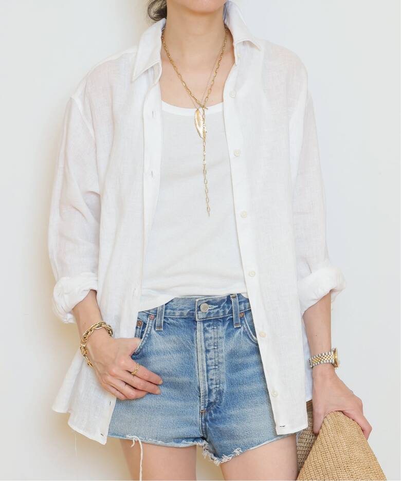 LINEN WASH CACHE シャツ（シャツ／ブラウス）｜MUSE de Deuxieme 