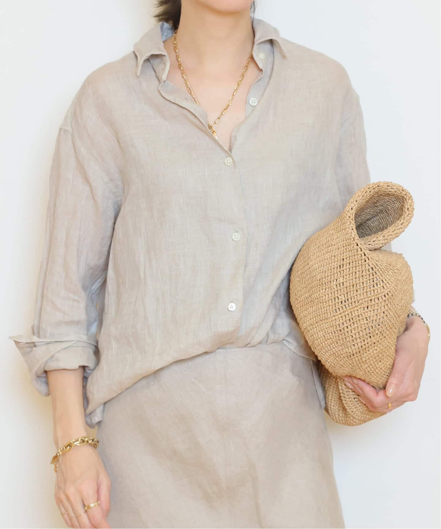 ニャロメドゥーズィエムクラス MUSEリネンシャツ 2023 LINEN WASH CACHE シャツ（シャツ／ブラウス）｜MUSE de