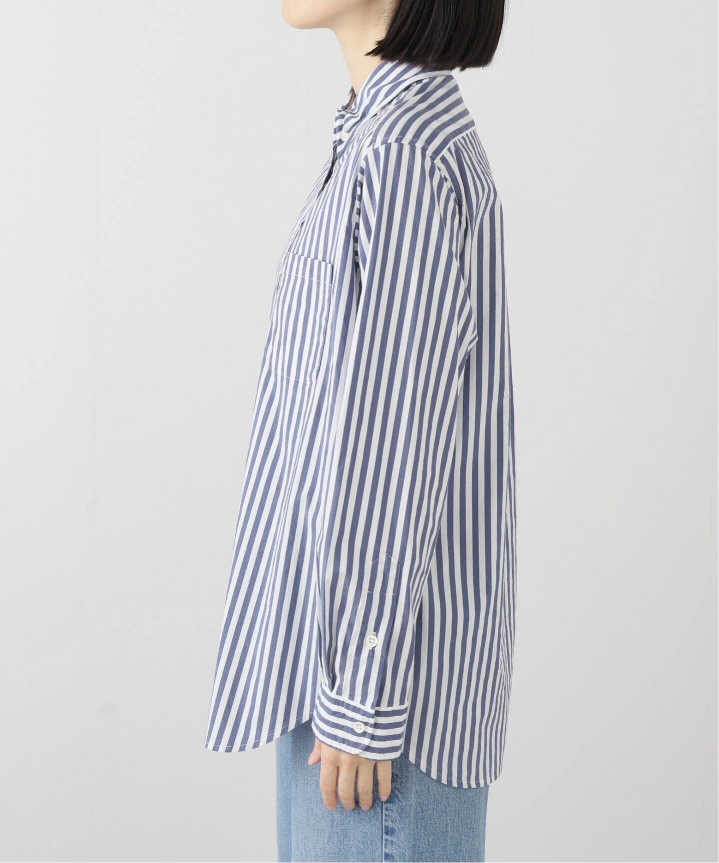 STRIPE ボタンダウン シャツ（シャツ／ブラウス）｜MUSE de Deuxieme 