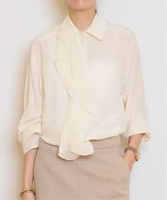 VICTORIA BECKHAM/ヴィクトリアベッカム】RUFFLE DETAIL ブラウス 