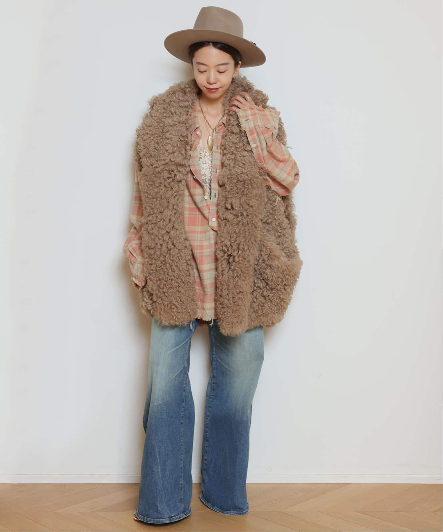 R13/アールサーティーン】SHREDDED SEAM DROP NECK シャツ（シャツ