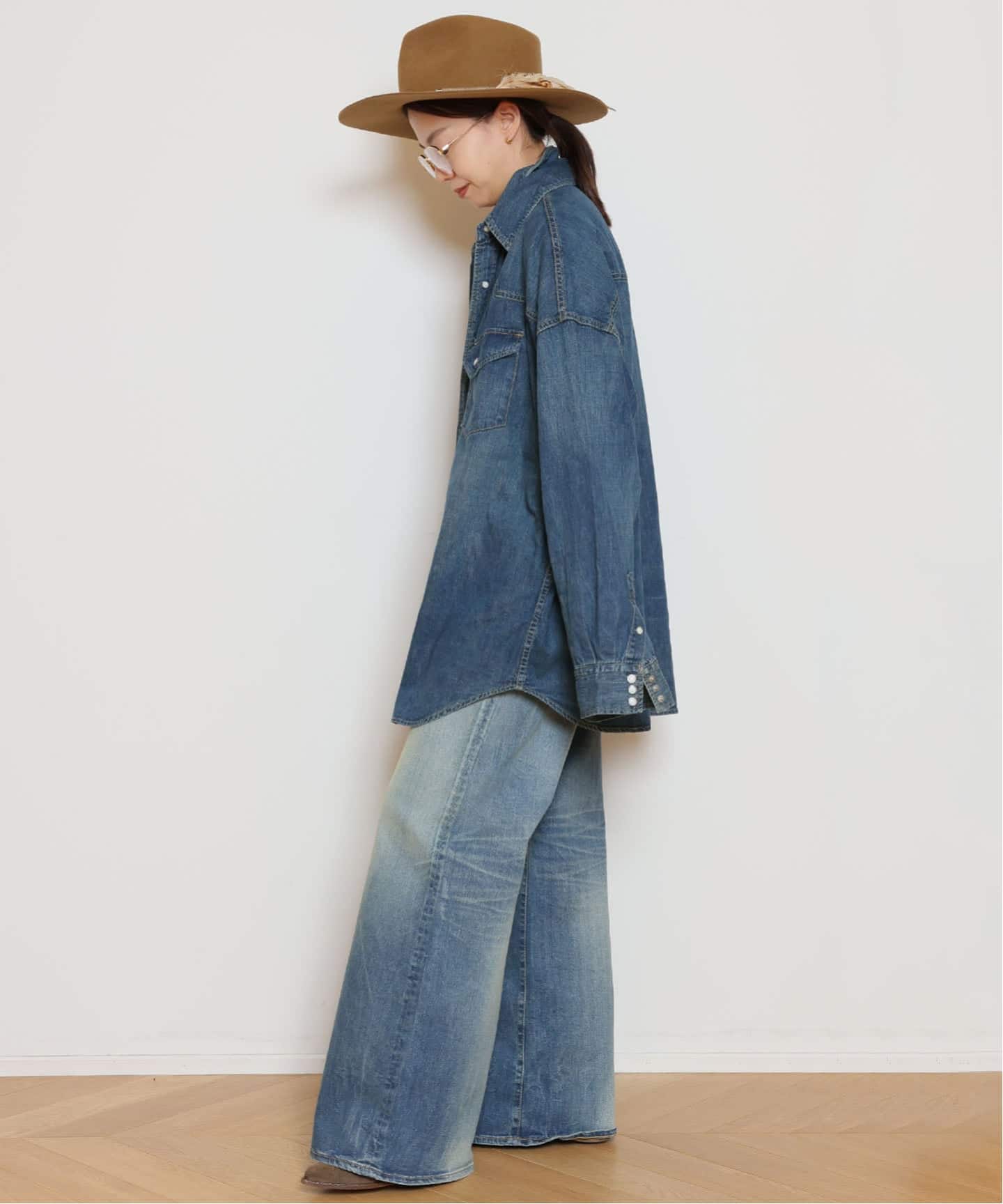 REMI RELIEF/レミレリーフ】DENIM BIG シャツ（シャツ／ブラウス