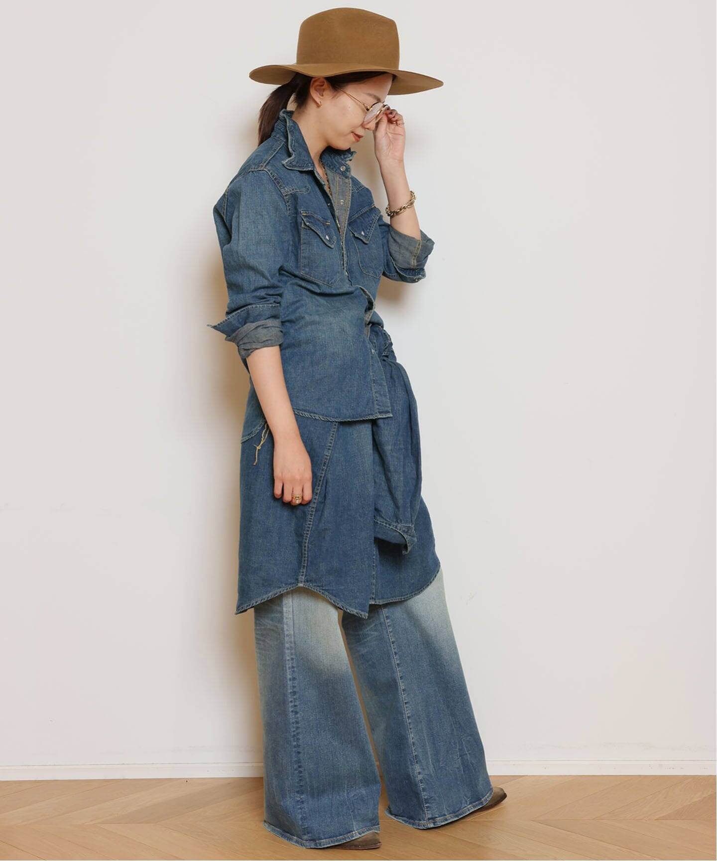 REMI RELIEF レミレリーフ　DENIM BIG シャツ REMI RELIEF/レミレリーフ】DENIM BIG シャツ（シャツ／ブラウス