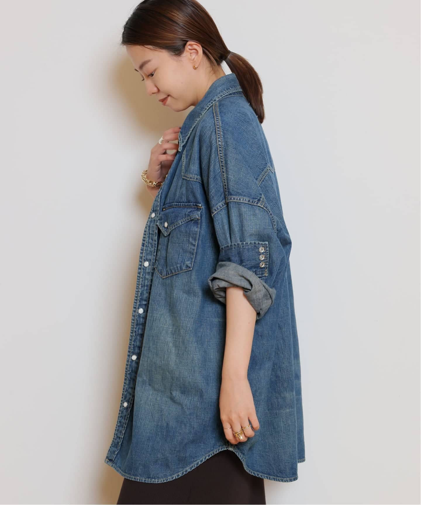 REMI RELIEF レミレリーフ　DENIM BIG シャツ REMI RELIEF/レミレリーフ】DENIM BIG シャツ（シャツ／ブラウス