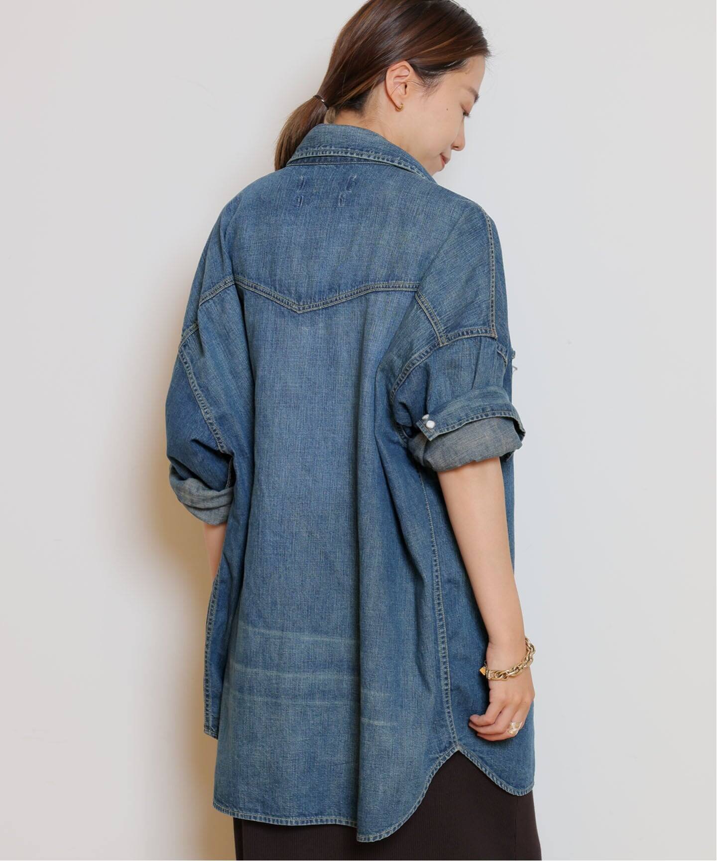 REMI RELIEF/レミレリーフ】DENIM BIG シャツ（シャツ／ブラウス
