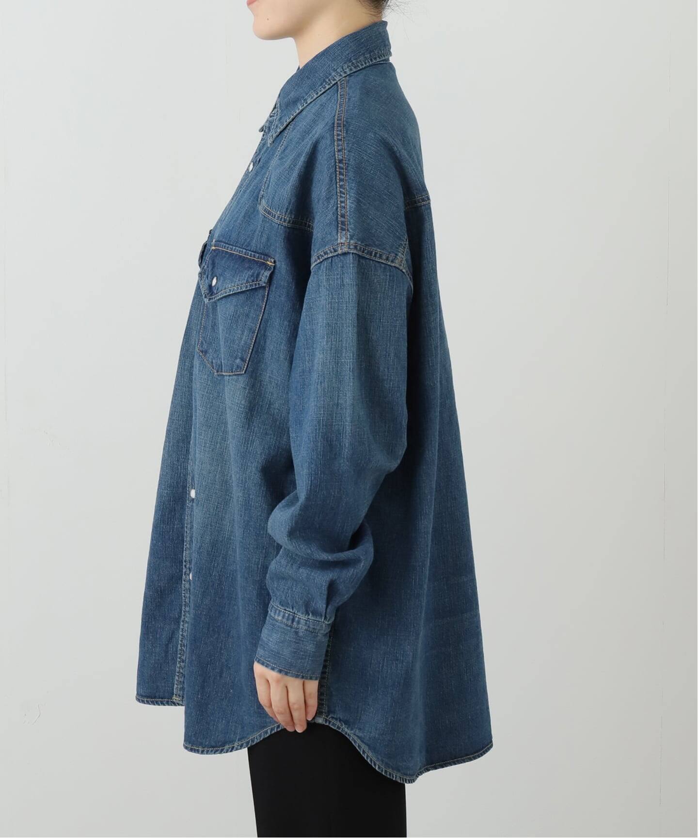 REMI RELIEF/レミレリーフ】DENIM BIG シャツ（シャツ／ブラウス