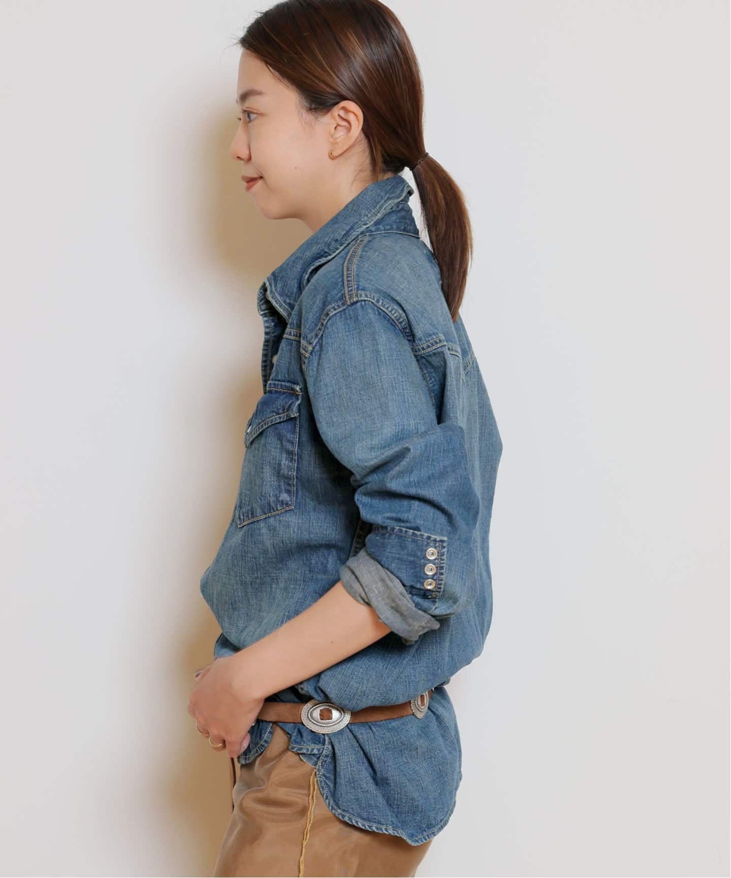 REMI RELIEF/レミレリーフ】DENIM SHORT シャツ（シャツ