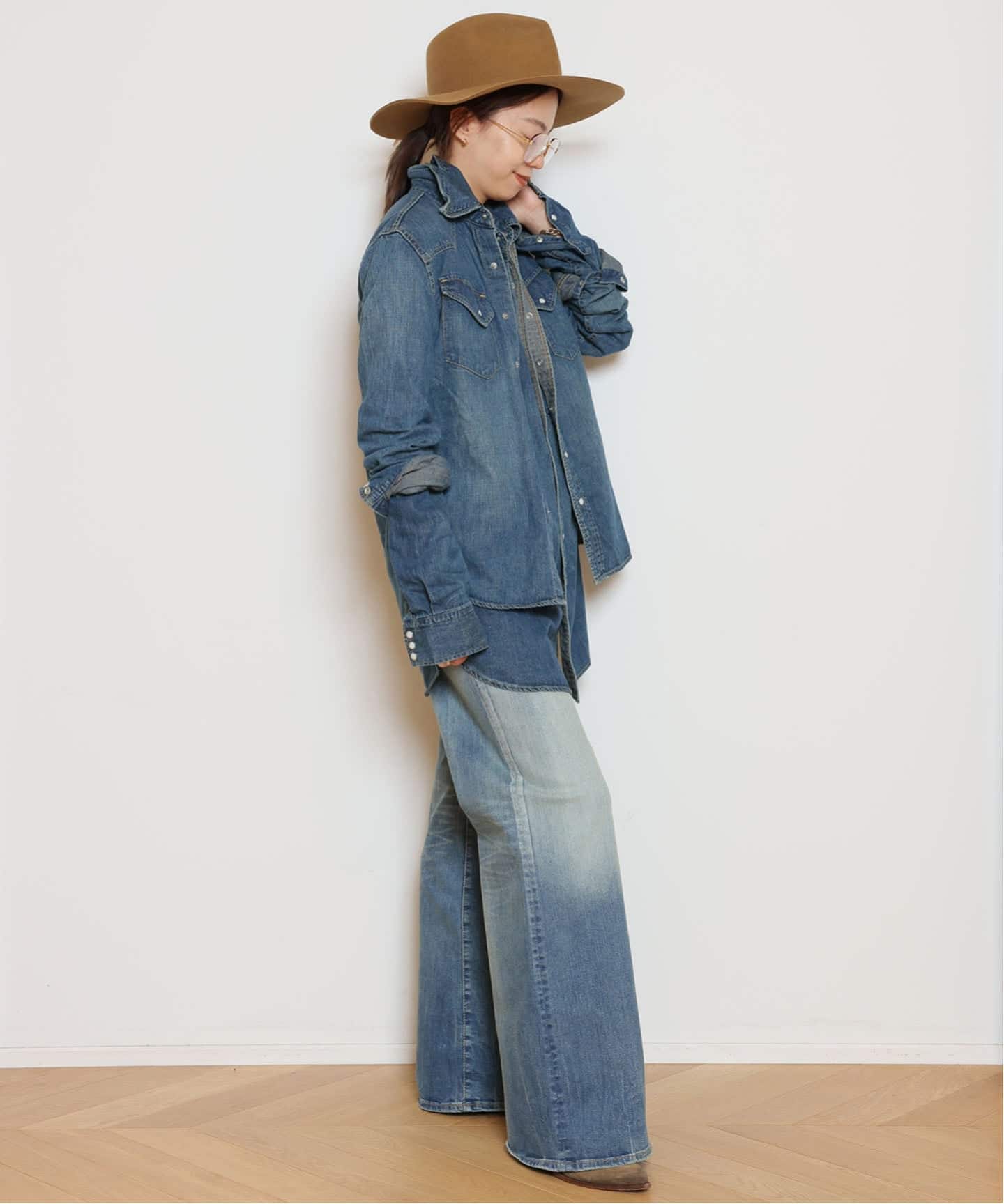 REMI RELIEF/レミレリーフ】DENIM SHORT シャツ（シャツ／ブラウス