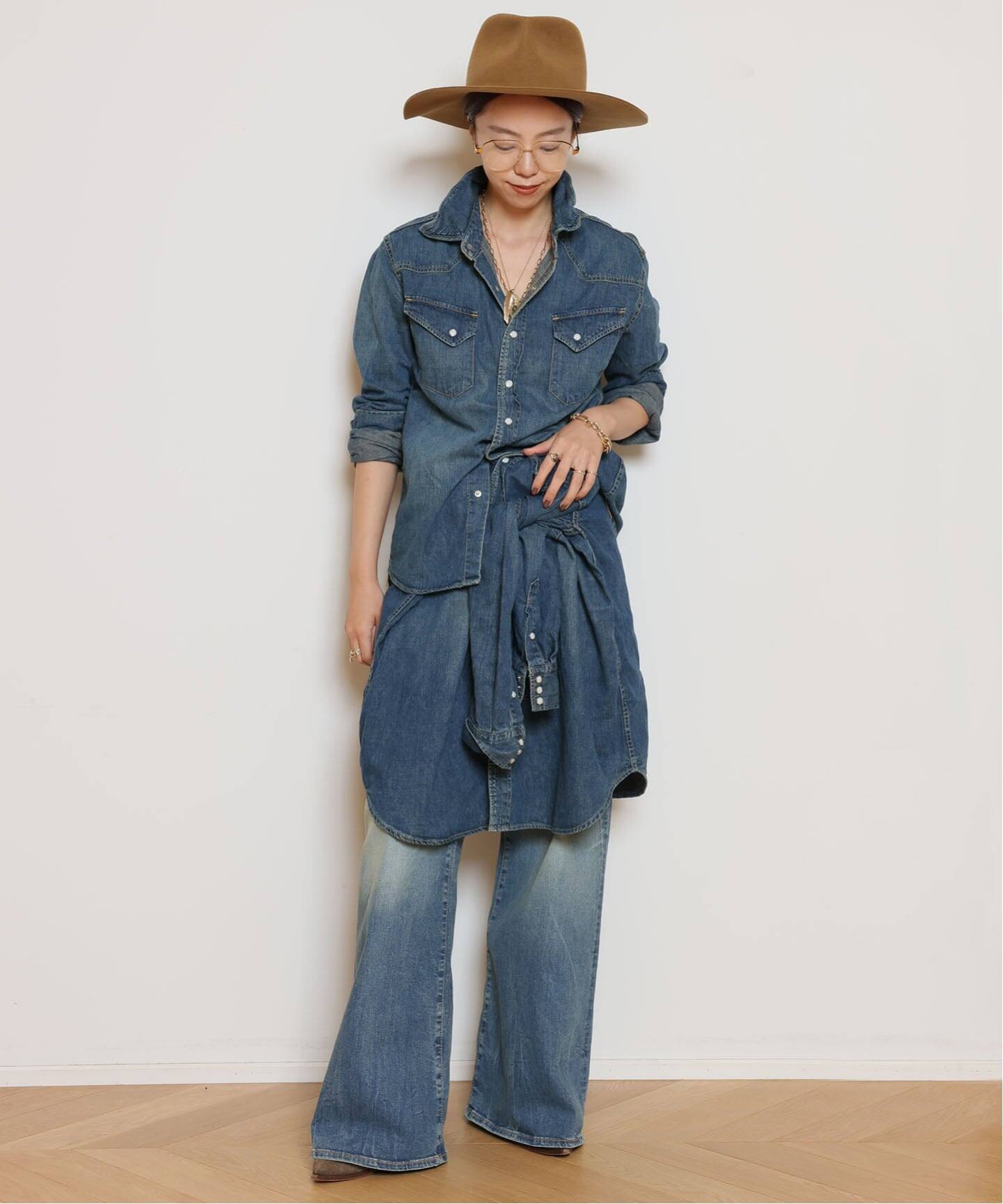 REMI RELIEF/レミレリーフ】DENIM SHORT シャツ（シャツ／ブラウス