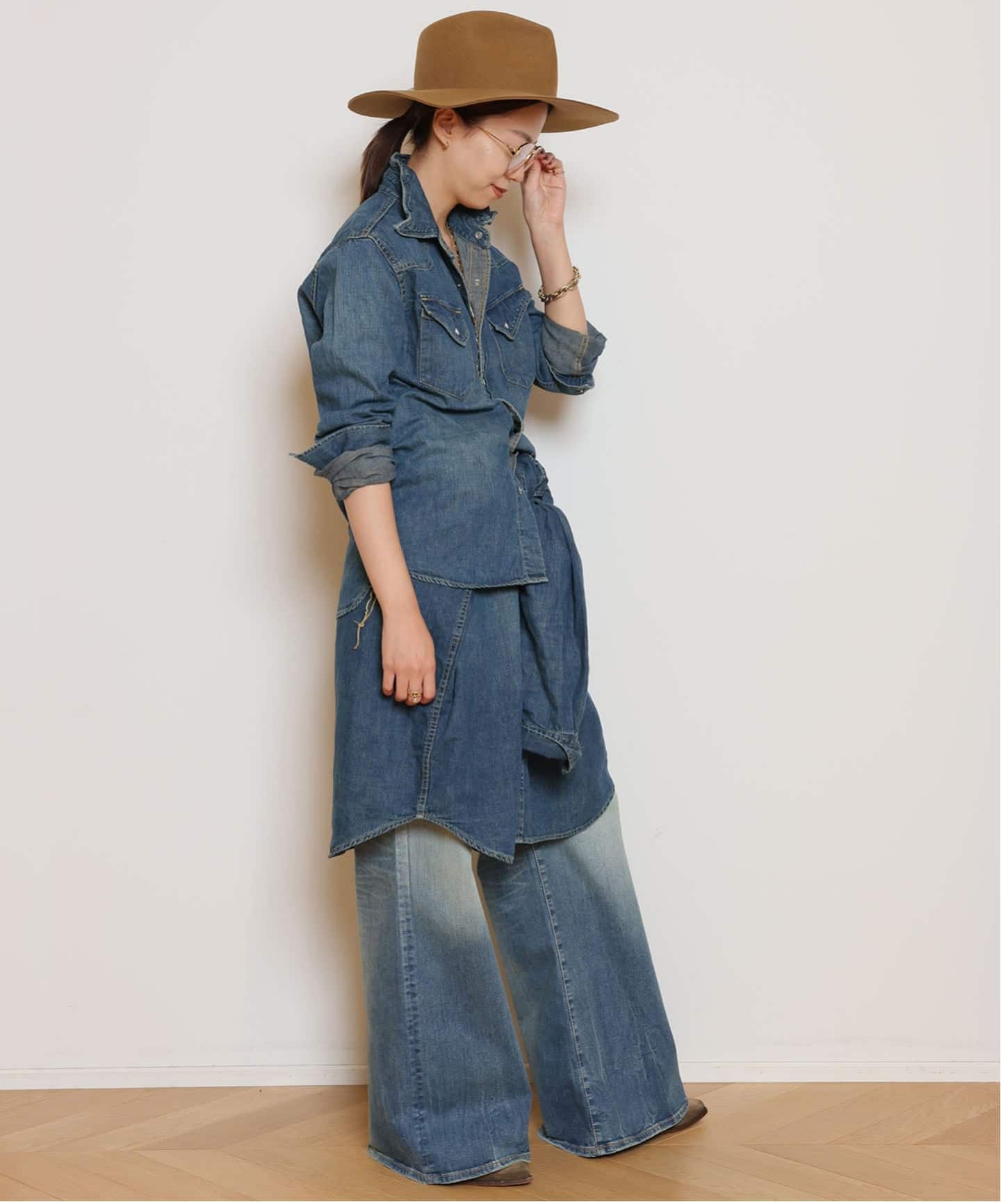 MUSEdeDeuxieme REMIRELIEレミレリーフDALLASTシャツ REMI RELIEF/レミレリーフ】DENIM SHORT シャツ（シャツ